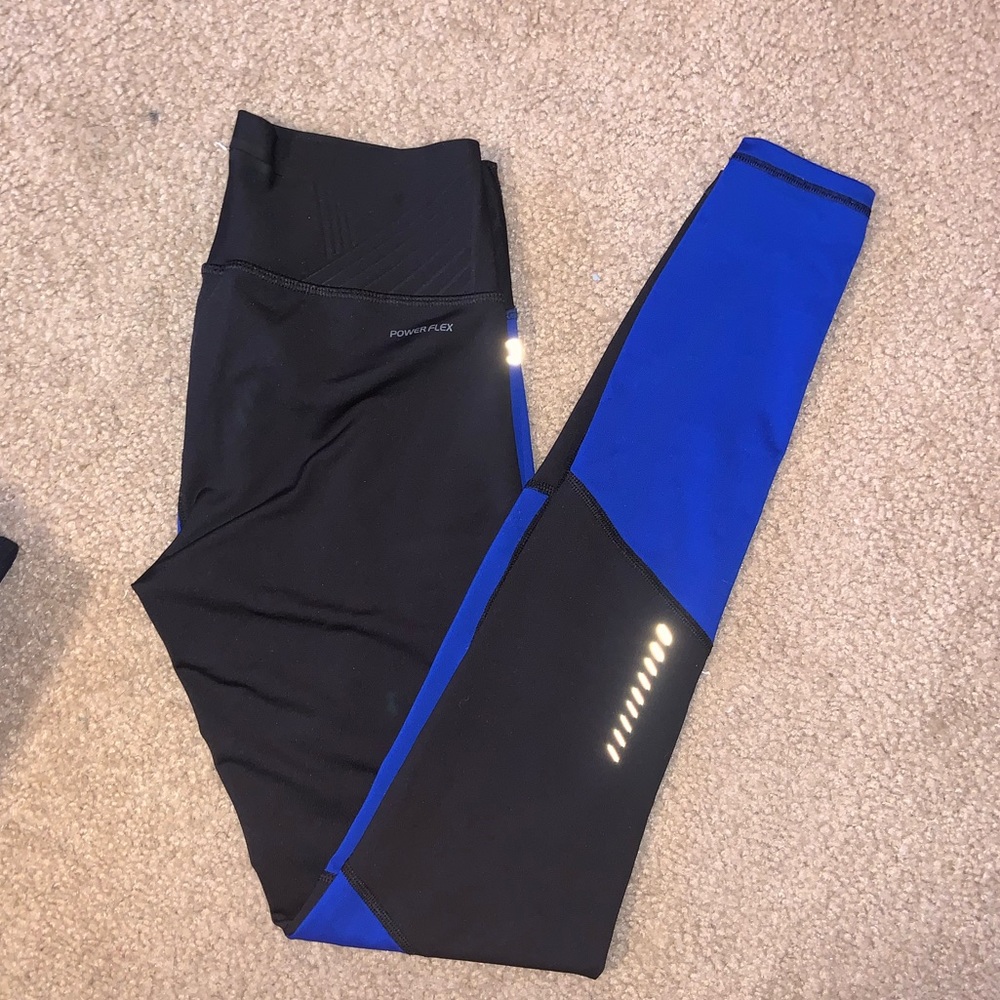 black and blue champion leggings size small